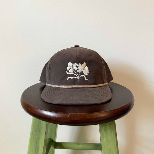 Embroidered Snapback Rope Cap